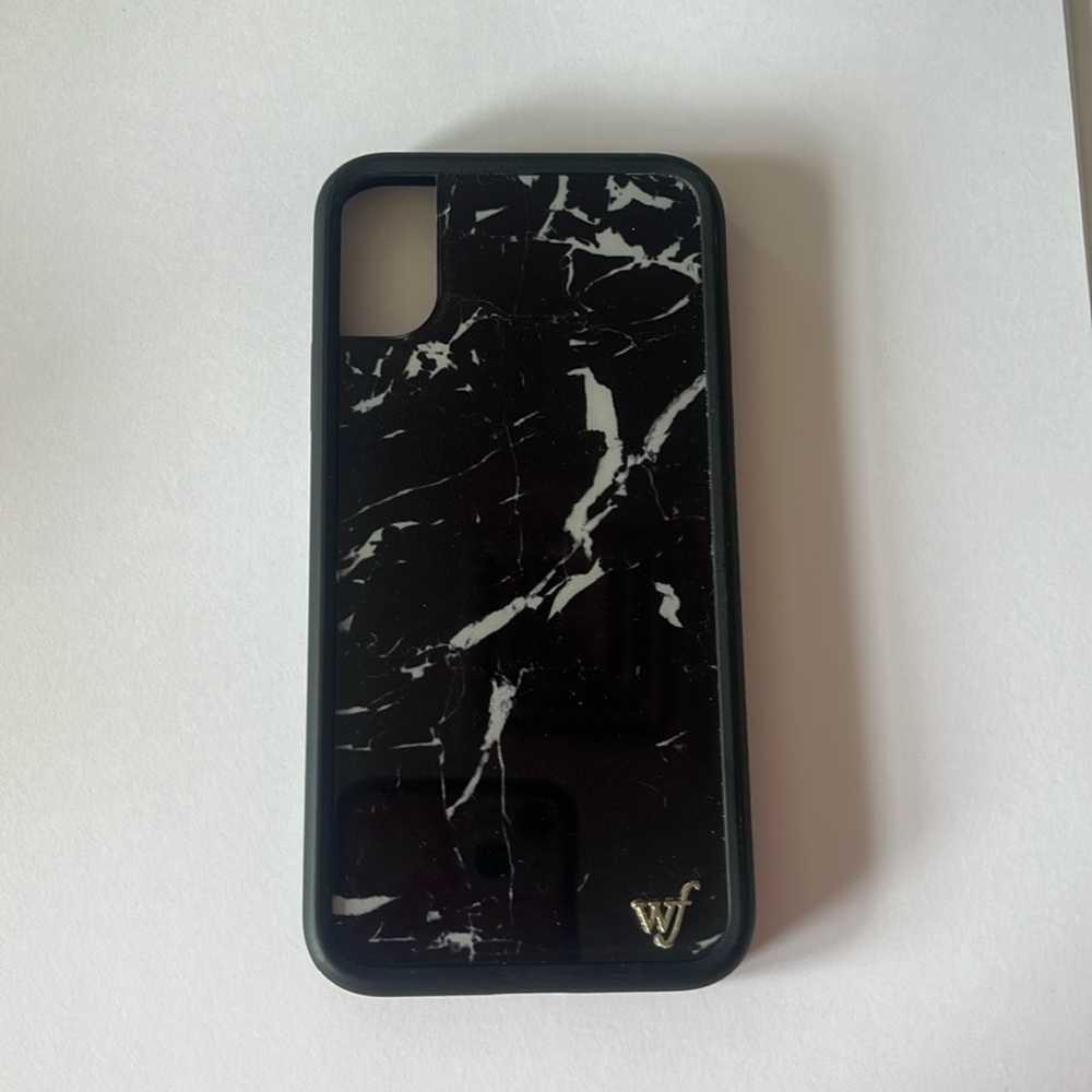 Wildflower iPhone XS/X Case - Black Marble